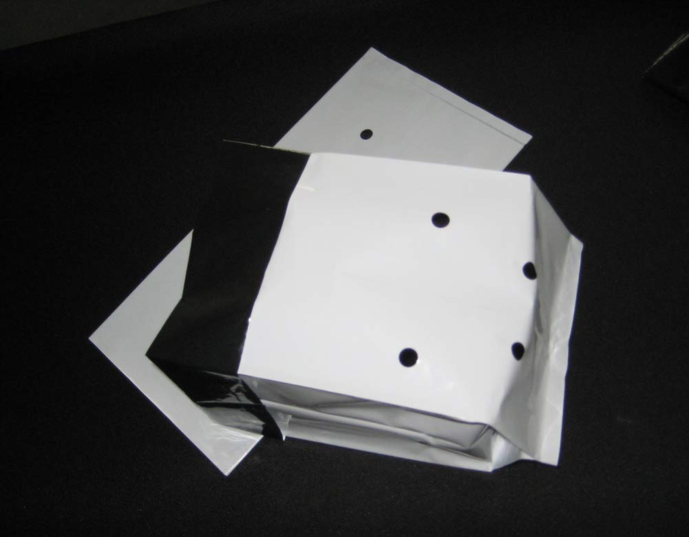HORTIPOTS 3 Gallon Grow Bags Made of Black White Poly Film (50 Pieces per Pack)