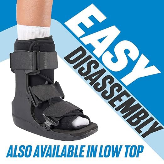 Centec Walker Boot (Non-Air) - Medical Grade Immobilization for Strains, Sprains & Stable Fractures | Breathable Material (Low Top, High Top) (LOW TOP/MEDIUM)