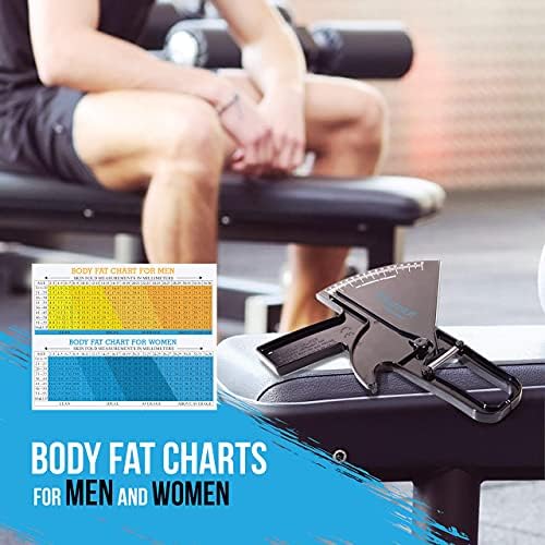 Lightstuff Precision Skinfold Caliper - Easy, Reliable Tool for Monitoring Body Fat - Quick Start Guide for Beginners, Detailed Booklet for Advanced Users - Measures up to 80mm in Skin Fold Thickness