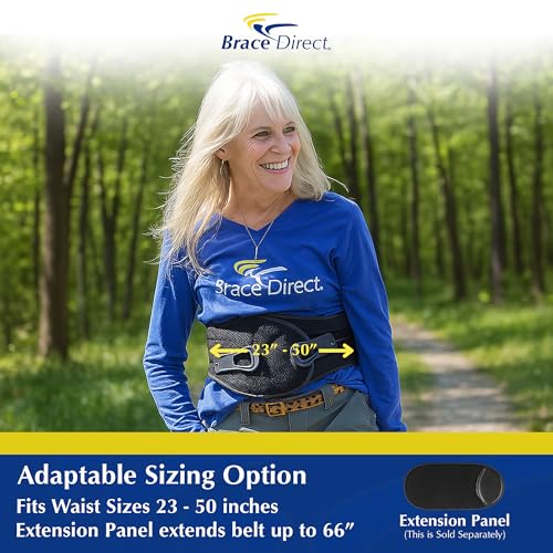 Plus Size Adjustable LSO Lumbar Back Brace with Extension - Lower Back Pain Relief, Sciatica, Herniated Disc, DDD & Spinal Stenosis - Pulley Compression - Breathable & Lightweight - L0642 - by Brace