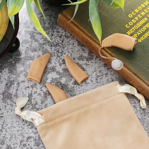 Nuanchu 2 Packs Hearing Aid Comfort Protection with Storage Bag Hearing Aid Cover Fits 1" to 1.25" Protect Amplifiers from Dirt, Sweat, Wind(Fits 1" to 1.25",Khaki)