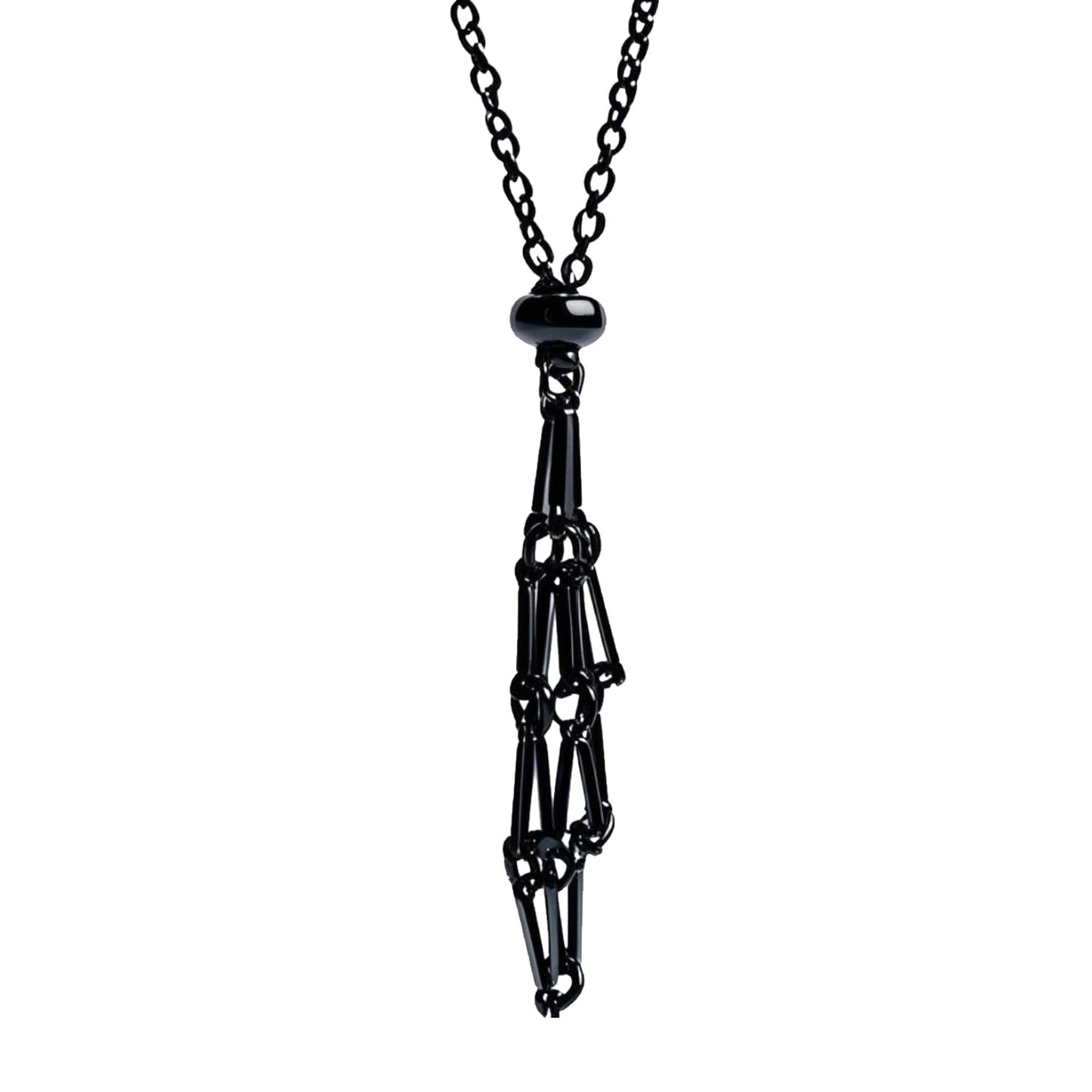 VLIEGEN Crystal Holder Necklace, Stainless Steel Cage for Stone Adjustable Natural Crystal Cage Holder Necklaces Quartz Natural Gemstone Jewelry for Women Men BL M