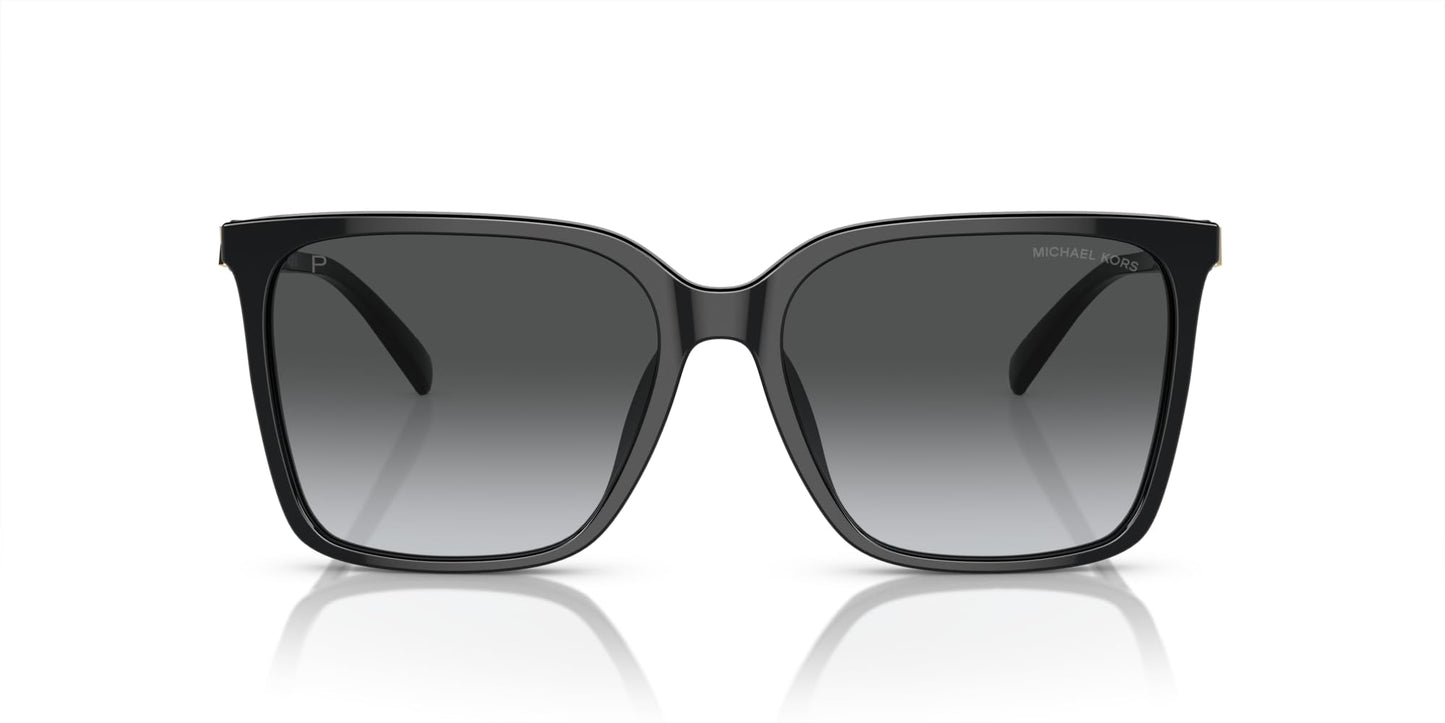 Michael Kors MK2197U Canberra Universal Fit Sunglasses, Black/Grey Gradient Polarized, 56 mm