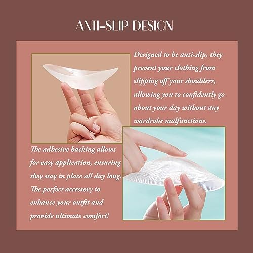 Sholder Pads Ultra Silicone Shoulder Pads for Womens Clothing –Boost Comfort and Posture with Natural,Secure Lightweight Design Ideal for Formal, Casual and Active wear.3 Pair Skin Color