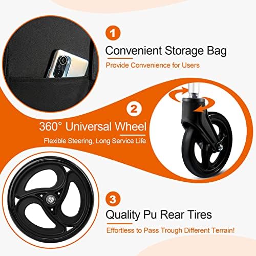 Only 16lbs World's Lightest Transport Wheelchairs, Travel Wheelchairs for Adults Support 220lbs, Aluminum Wheelchair, Lightweight Transport Wheelchair with Storage Bag