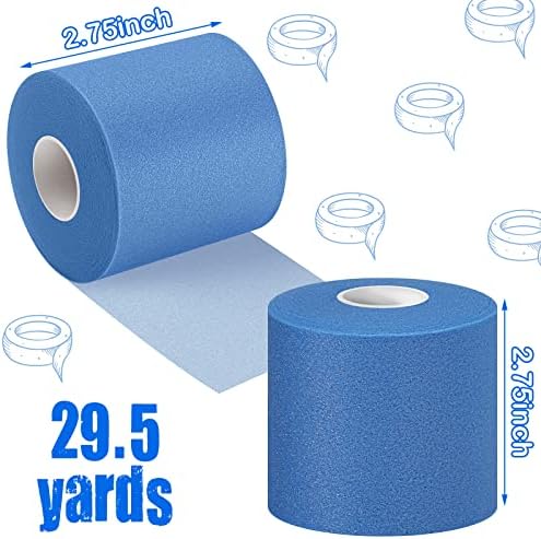 24 Pieces Foam Underwrap Tape Sports Prewrap Athletic Tape Foam Pre Wrap for Ankles Wrists Hands and Knees(Blue)