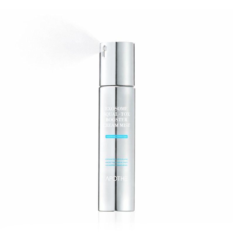 APOTHE Exosome Squal-Tox Booster Cream Mist 3.38 fl oz (100ml) – Hydrating, Soothing, and Brightening with Squalane, Centella Asiatica, and Niacinamide