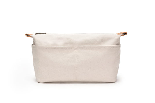 YONBEN Insert Storage Bag Purse Organizer and Cosmetic Travel Bags for Women Makeup Bag with Compartments Three Sizes Cotton Canvas built-in compartments functiona and fashionable