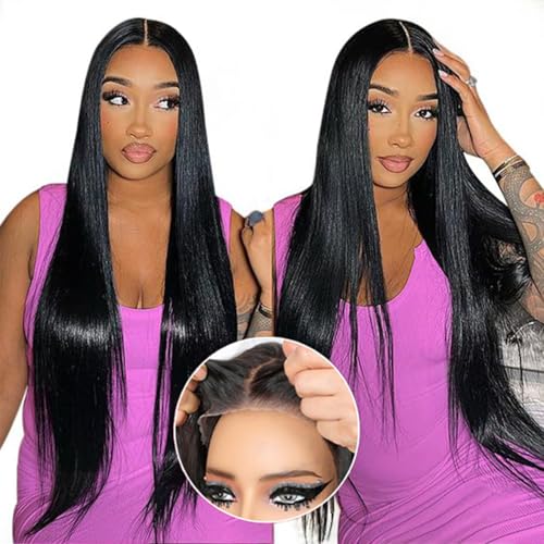 9x6 Glueless Wigs, Pre Plucked & Pre Cut, 180% Density HD Lace Closure, Straight Lace Front, 20" Inch Ready to Wear Wigs
