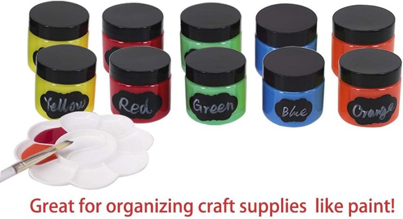 Clear Plastic Slime Jars - 48 Pack 2 OZ (55ml) Containers with Lids & Labels | Ideal for Cosmetics, Makeup, Organization