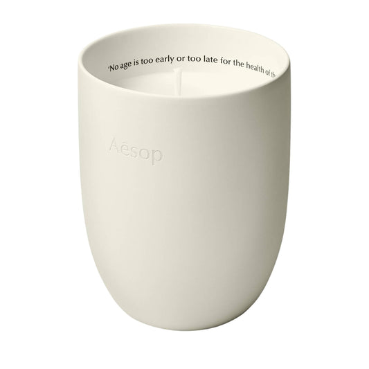 Aesop Ptolemy Aromatique Candle | Resinous, Earthy, Woody Scented | 55-65 Hour Burn Time | Vegan-Friendly | 10.5 oz