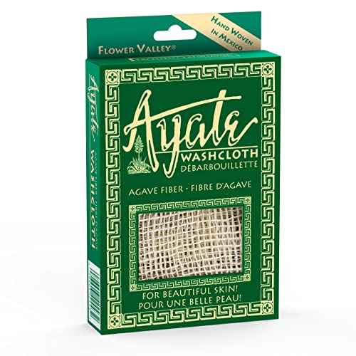 Ayate Washcloth, Face & Body Exfoliating Wash Cloth for Shower, Body Loofah Alternative, Scrub Towel, Resists Mold, Made from Agave Fiber