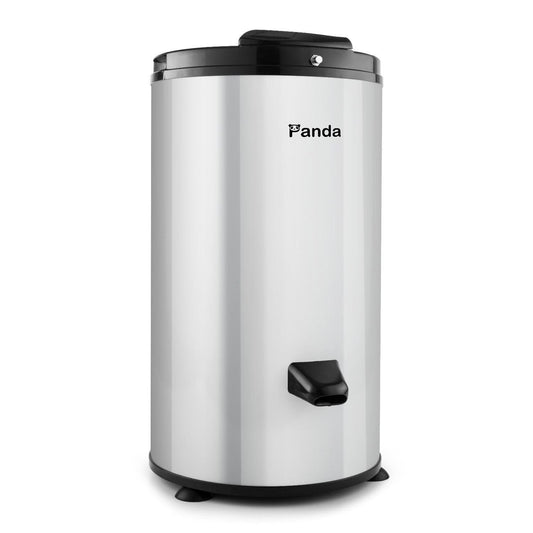 Panda 3200 RPM Portable Spin Dryer – 22lbs Capacity, Stainless Steel Drum & Outer Case, 110V – Stylish Silver