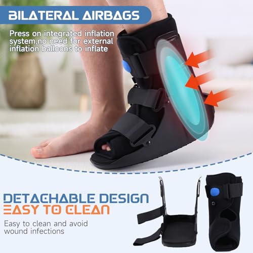 Short Walking Boot Fracture Boot Air Walker Boot for Orthopaedic Boot for Sprained Ankle, Walker Brace for Broken Foot Achilles Tendon Injury (Small)