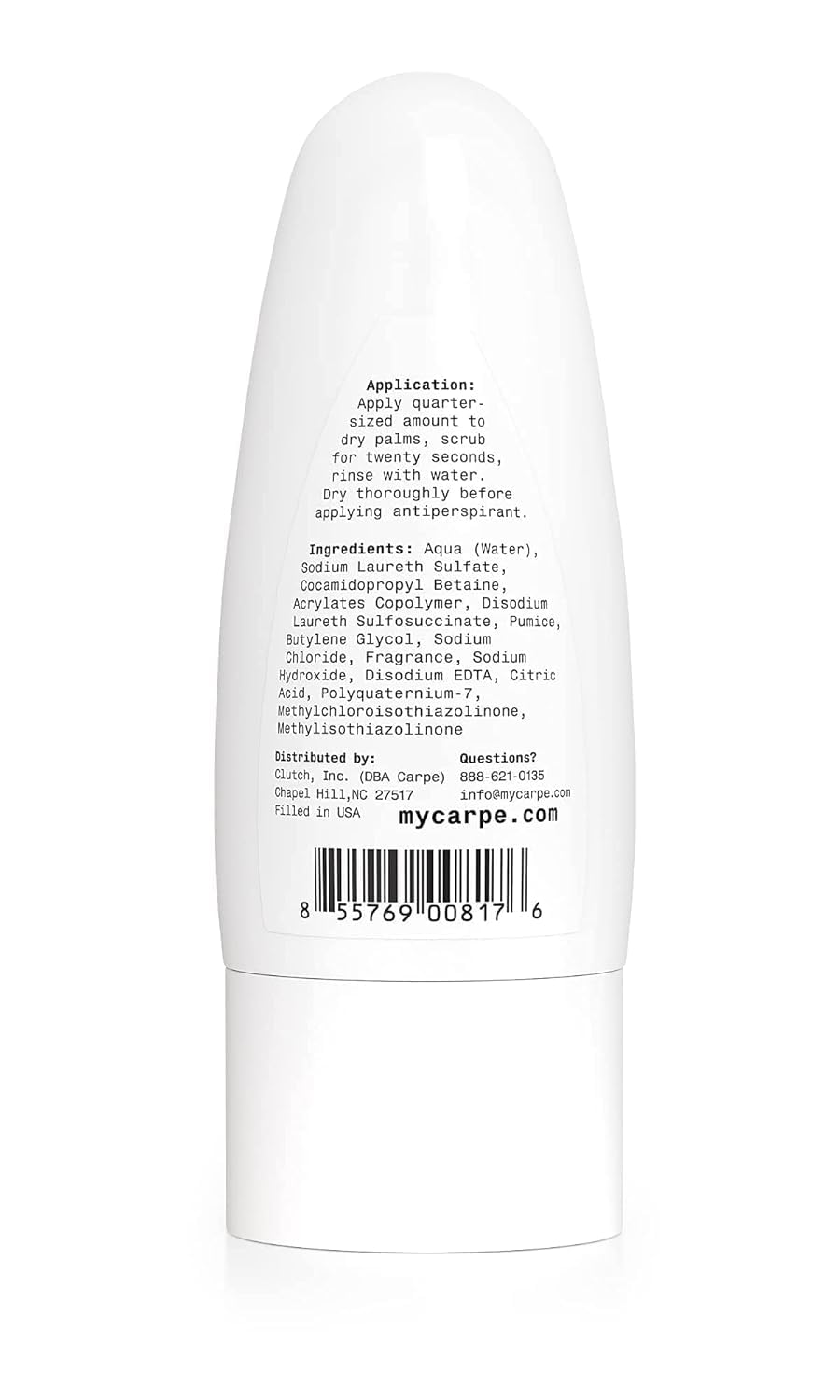 Carpe Exfoliating Underarm Scrub with Odor Protection, Underarm Exfoliator to Improve Deodorant Performance - Energizing Minty Fresh Smell - Armpit Scrub for Women and Men (2 Pack)