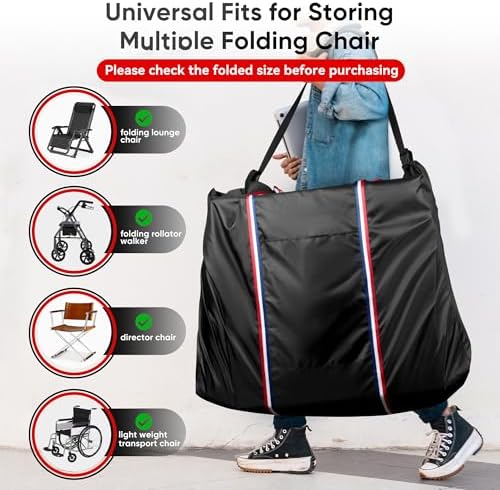 Rollator Travel Bag - Waterproof Wheelchair Bag for Folding Walker, Compact Wheelchair Transport Chair Portable Carry Case Cover for Car & Airplane TSA Traveling (39" Lx16 Wx32 H)