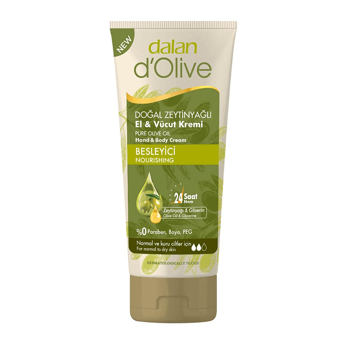 Hand and Body Cream Olive Oil Moisturizing Normal to dry skin Family Size Men Women 8.45 oz or 250 ml