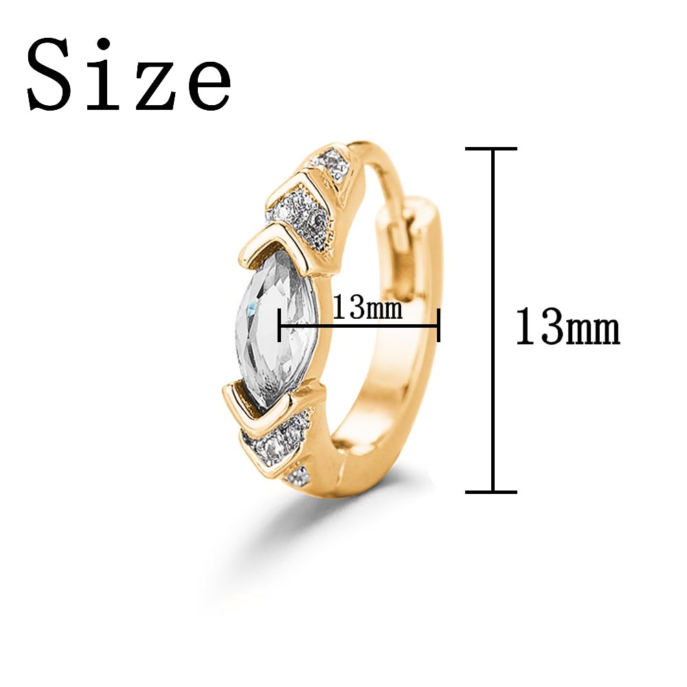Lymphatic Drainage Slimming Hoop Earrings, Titanium Ion Lymphvity Germanium Earring Acupuncture Therapy Hoop Moissanite Earrings Jewelry for Women Men (gold)