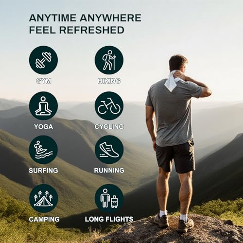 5X Larger Extra Large Body Wipes for Bathing No Rinse 36 Pack, Cooling Travel Pack for Outdoors Sports, Portable Disposable Body Cleansing Towelettes, Great for Gym, Camping