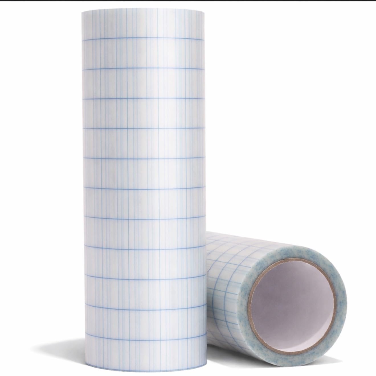 Vinyl Transfer Paper Tape Roll 12" x 50 FT Clear w/Blue Alignment Grid, Application Tape Perfect for Cricut Cameo Silhouette Self Adhesive Oracal for Signs Crafts Stickers Decals