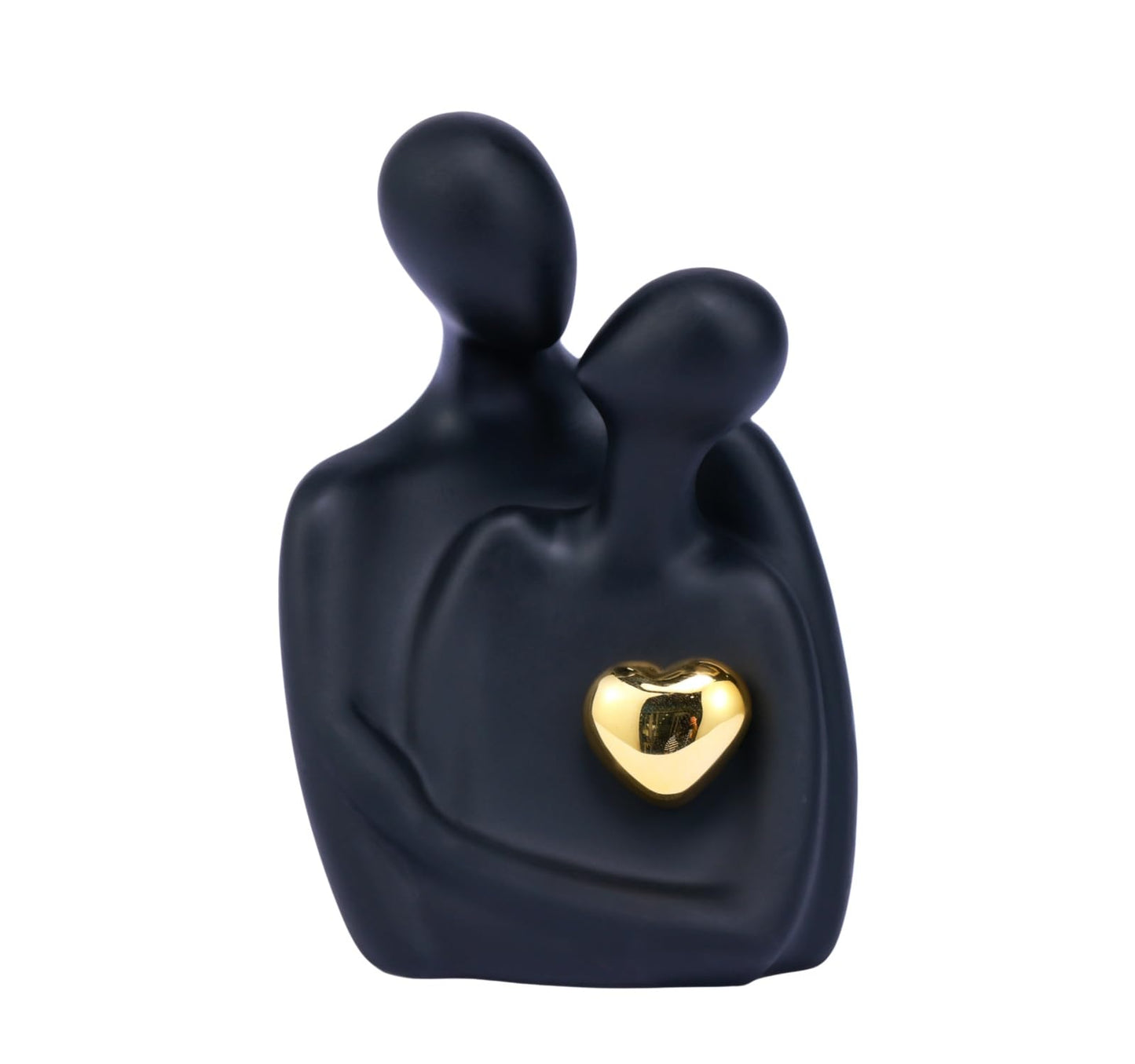 ZMLOOK Black 4.29in Embracing Couple Statue, Suitable for Couples and Lovers, Resin Product, Wedding Decoration for Bride and Groom, Suitable for Modern Living Room and Room Decoration.