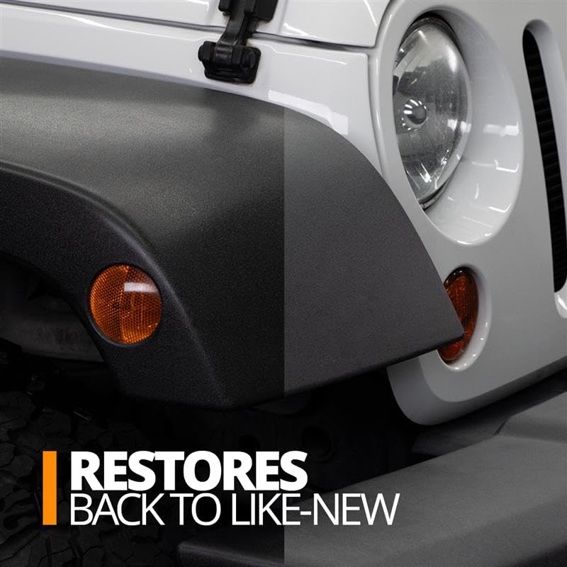 Cerakote Rapid Ceramic Plastic Restorer and Protectant - 50 Wash Rating - Protects New Trim - Restores Faded Plastic - Non-Greasy Finish - Ceramic Spray Coating for Cars and Trucks