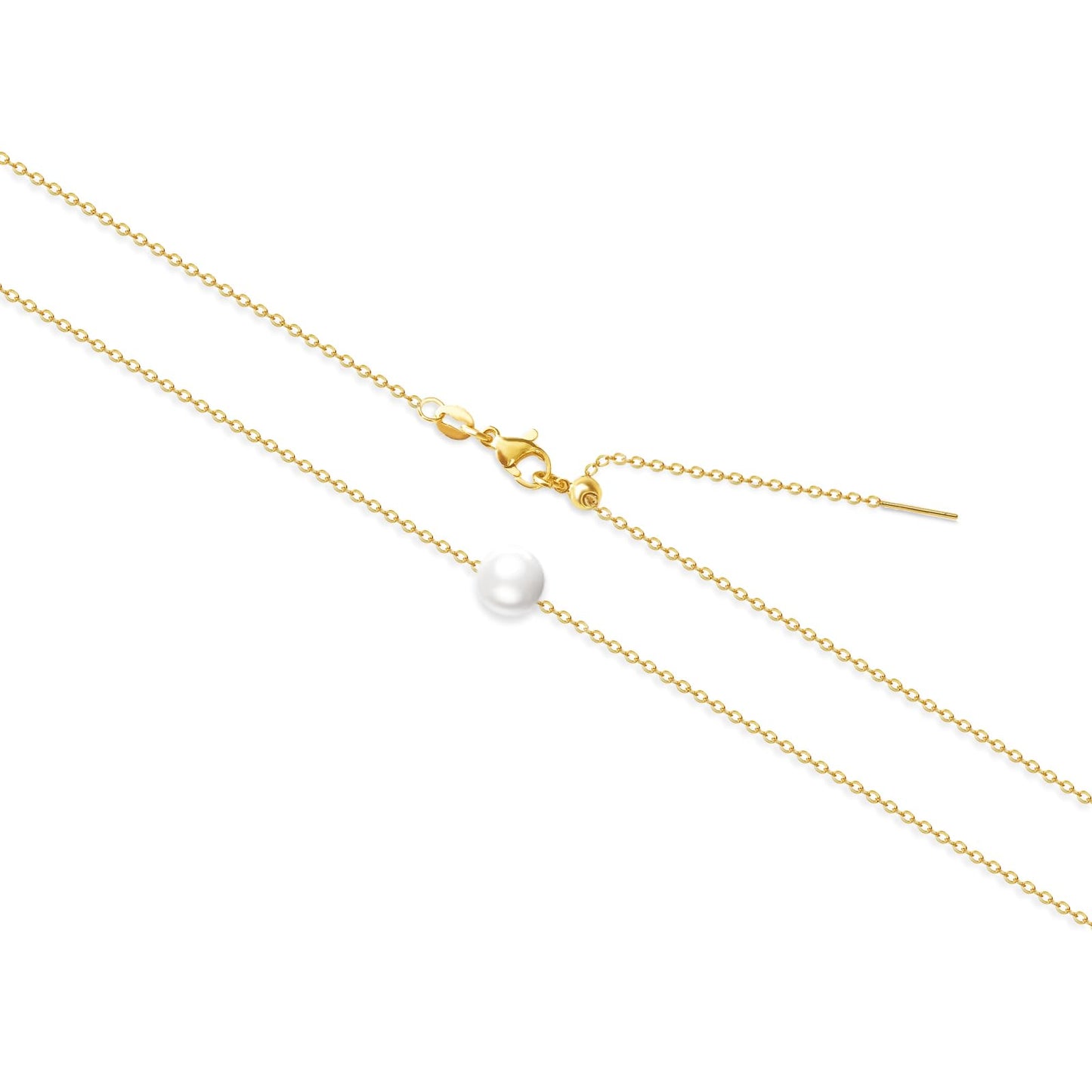 Zeffy Pearl Necklaces for Women, Single Pearl Choker Adjustable Necklace Tiny Simple Handmade Pearl Chain Women Everyday Jewelry Gifts