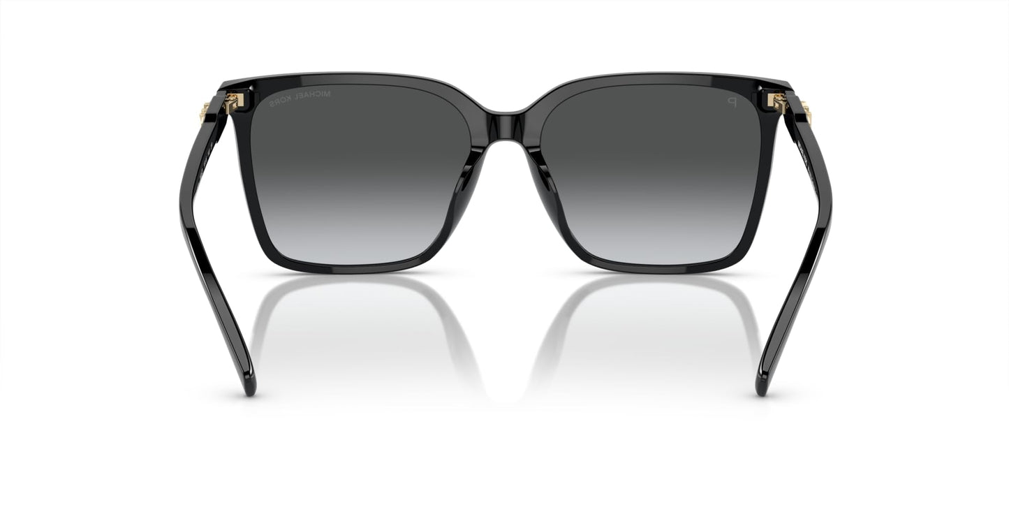 Michael Kors MK2197U Canberra Universal Fit Sunglasses, Black/Grey Gradient Polarized, 56 mm