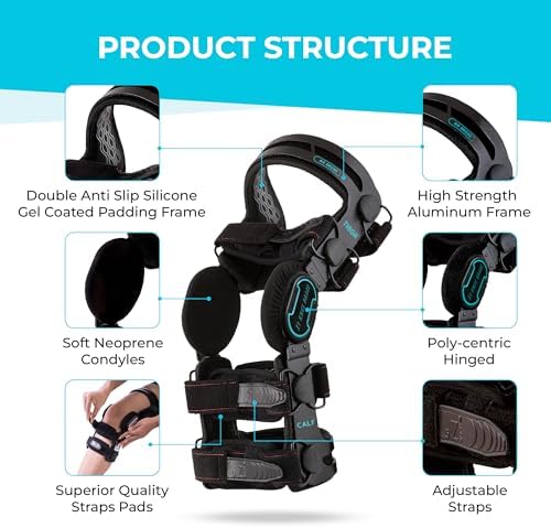 Z1 K6 Hinged Unloader Metal Knee Brace for Men and Women - Knee Support for ACL, MCL, LCL, PCL, Sport Injuries, Mild Osteoarthritis, Meniscus Tears - Ideal for Running & Daily Activities (S12)