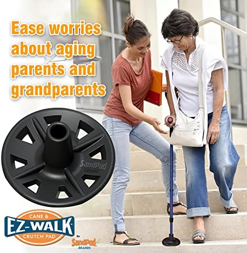 EZ-Walk/SandPad LandPad All Terrain Stabilizer Cane Tips (Single Pack) Made in The USA