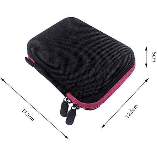 DHXYZZB Essential Oils Carrying Case Holds 30 Grids for 1-3ML Roller Bottles Storage peptide vial case for fridge Organizer Bag Hard Shell for Home, Travel, and Presentations(Black)