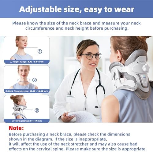 zenopax Cervical Neck Traction Device, Neck Stretcher for Neck Traction and Support, Adjustable Neck Traction Devices for Home Use to Relieve Neck Pressure and Pain