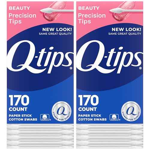 Q-tips Precision Tips Cotton Swabs 170 Count 2-Pack ? Makeup Tools, Beauty, Personal Care & Household Essentials