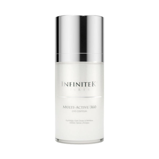 Infinitek Paris Multi-Active 360 Eye Cream | With Caffeine 3%, Retinol & Hyaluronic Acid | Under Eye Cream to Hydrate, Brighten & Reduce Dark Circles, Puffiness, and Fine Lines | 0.50 fl oz / 15 ml
