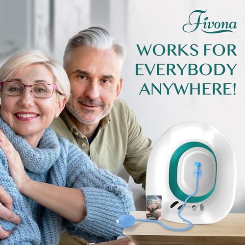 Sitz Bath for Hemorrhoids Soak and Postpartum Care | Toilet Seat | Bartholin Cyst Tub | at Home Soaking Procedures for Man and Detox Vaginal Steaming for Women with Massage Hand Flusher