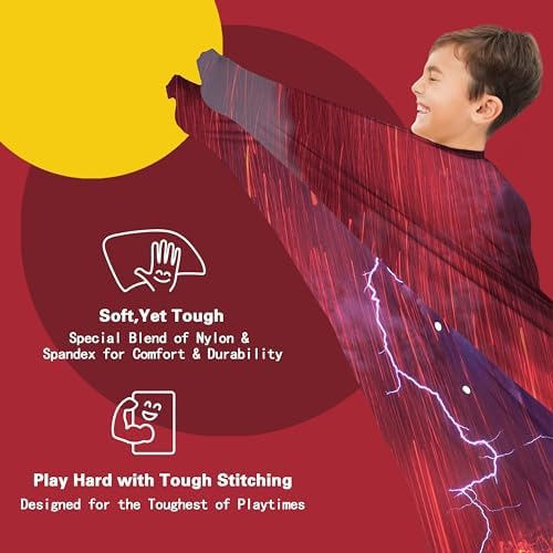 Lightning Over Volcano Sensory Socks - Autistic Sensory Body Sock for Kids - ADHD and Improve Sensory Processing Sox (Large)