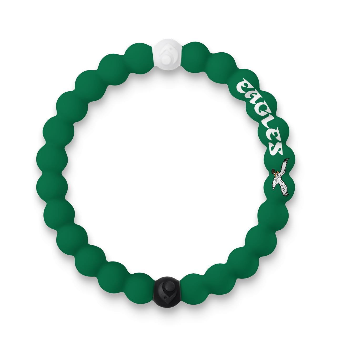 Lokai NFL Football Collection Silicone Beaded Bracelet, Philadelphia Eagles Home Field (Medium) - For Women & Men, Silicone Jewelry Fashion -On for Comfortable Fit