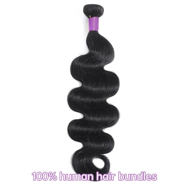 100% Unprocessed Brazilian Virgin Human Hair 12A Body Wave Bundles Human Hair 1 Bundle Human Hair Extensions 20 Inch Natural Black