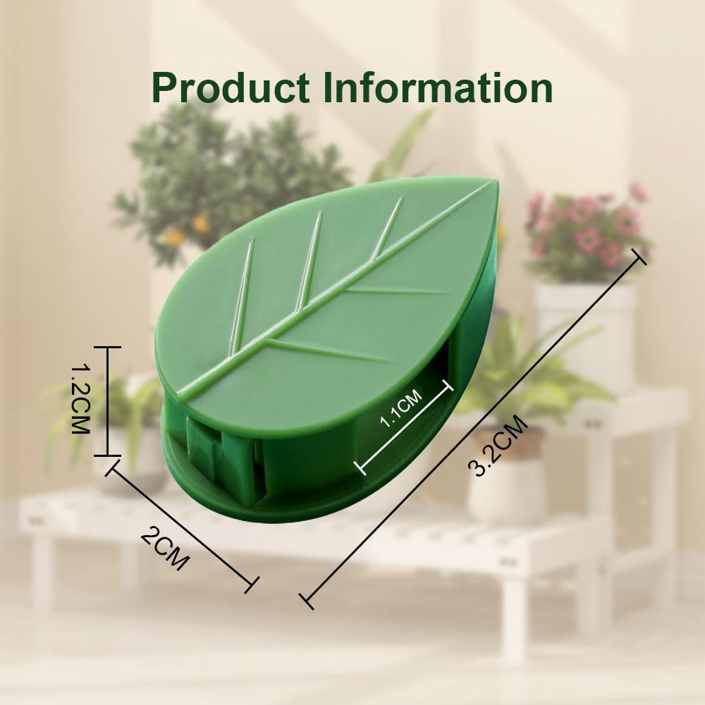 Plant Climbing Wall Fixture Clips with 100 Acrylic Adhesive Stickers, 2024 New Mini Leaf Clips Plant Support Clips, Self-Adhesive Invisible Wall Vines Fixing Clips Hook Plant Vine Traction (50 PCS)