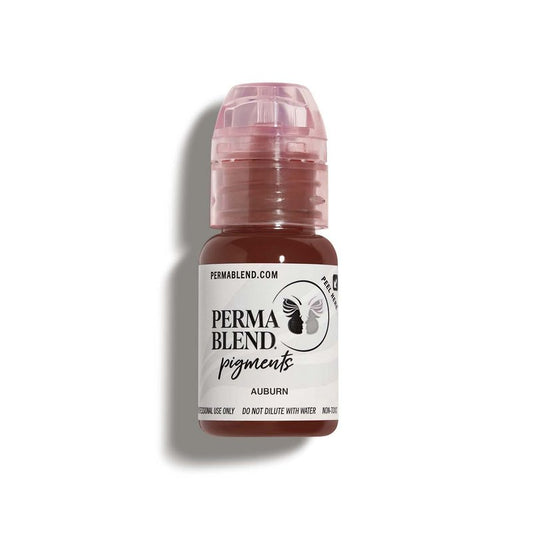 Perma Blend - Auburn - Microblading Ink for Permanent Eyeliner - Professional Tattoo Ink - Red Tattoo Ink Makeup - Vegan (0.5 oz)
