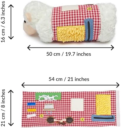 Fidget Muff and Blanket for Elderly | Fidget Blanket for Dementia | Sensory Blanket & Toy | Dementia Products for Elderly | Activities for Alzheimer's or Dementia | ODOXIA Fidget muff (White)