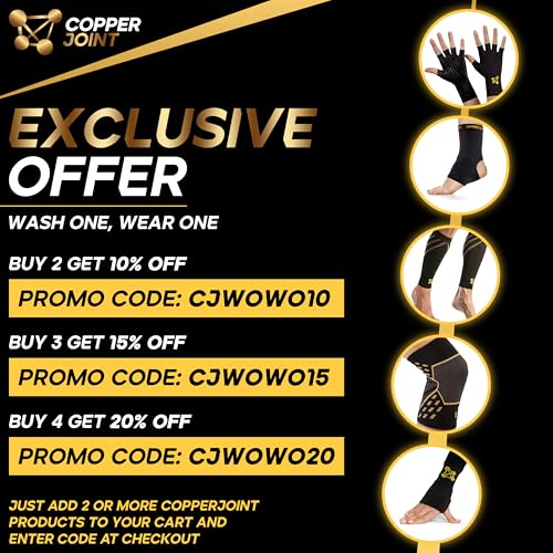 Copperfit Compression Ankle Brace for Women Support, Durable Design Foot and Ankle Support for Women & Men Ideal to Support for Sports, Running, Comfortable Fit, Breathable Material - Small