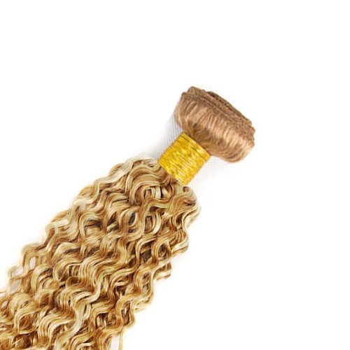 Honey Blonde Bundles Highlight Kinky Curly Bundle Human Hair 20 22 24 Inch Brazilian Virgin Hair 3 Bundles 27/613 Curly Bundle Human Hair Extensions