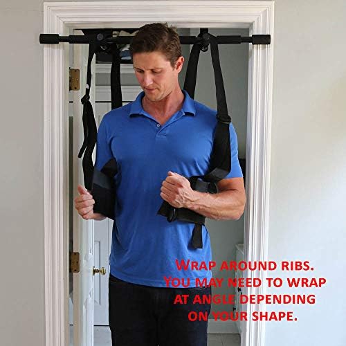 Sit and Decompress Back Stretcher 3 Minutes A Day Low Back Traction Therapy Spinal Decompression Inversion Table Alternative Safe for All Back Conditions (Small Harness with Bar)