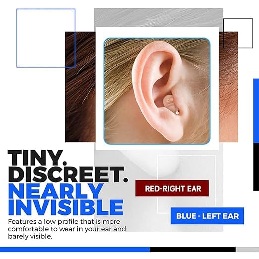 Hearing Amplifier to Aid,Hearing Aids for Seniors Adults Noise-Cancelling,Mini Sound Amplifier, Ear Sound Enhancer, Noise Reduction, Enhanced Speech, Feedback Cancellation(Pair)