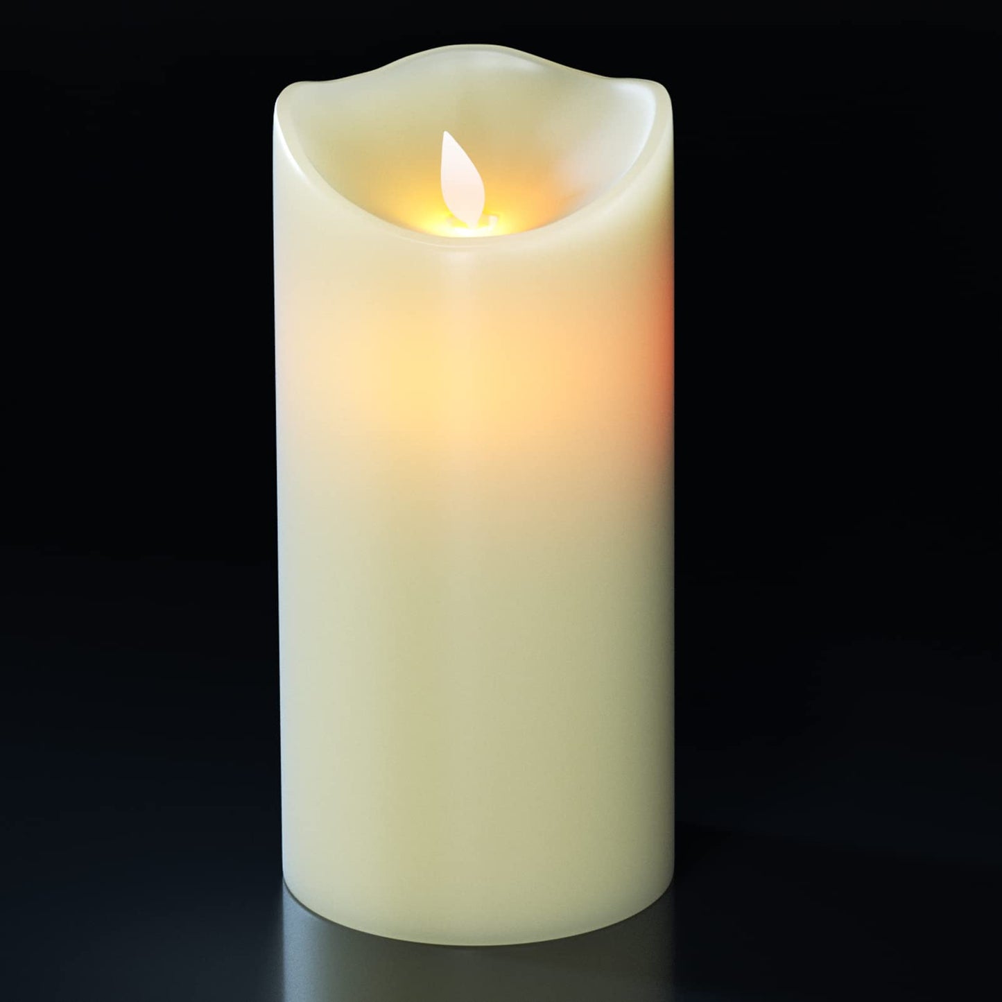 Eldnacele Large LED Candles with 6H Timer Flickering Flame, Battery Operated Electric Candles with Real Wax Warm Light for Christmas Halloween Home Party Decoration 5"X 10"""