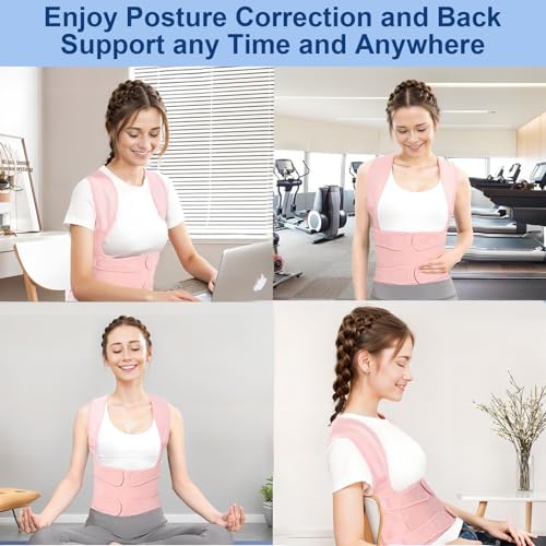 Back Brace Posture Corrector for Women and Men: Adjustable Shoulder Straightener,Back Support for Upper and Lower Back Pain Relief - Scoliosis, Hunchback,Hump, Thoracic,Spine Corrector ,M(31.5"-37.4")