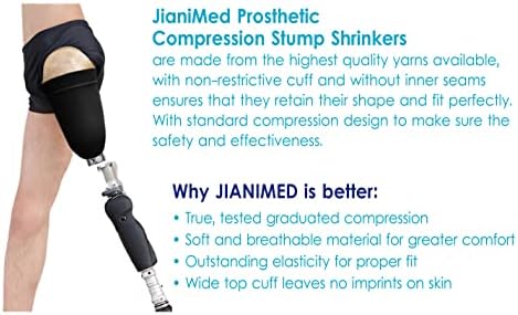 Prosthetic Stump Shrinkers–Above Knee, 35cm, Compression, Amputee Socks, 20-30, Daily use, Taiwan Excellence 2XL