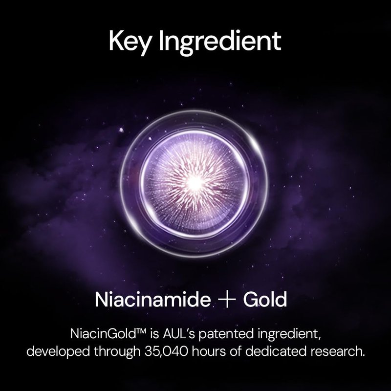 AUL NiacinGold Eye Cream 15g ㅣ Korean Skincare ㅣ Hydrating Lightweight Serum ㅣ Niacinamide + Gold Complex ㅣ Stainless Roll-On Applicator ㅣ Eye Puffiness & Elasticity Care