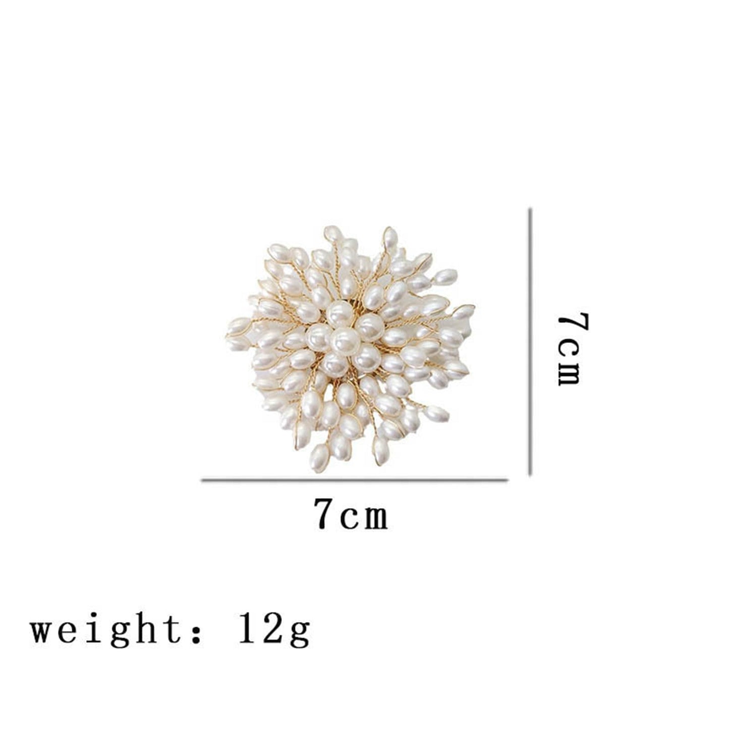 Charm White Pearl Brooch Pins for Women,Striking Large Pearl Flower Statement Costume Pin Graceful Wedding Anniversary Prom Jewelry Gifts (Pearl4)